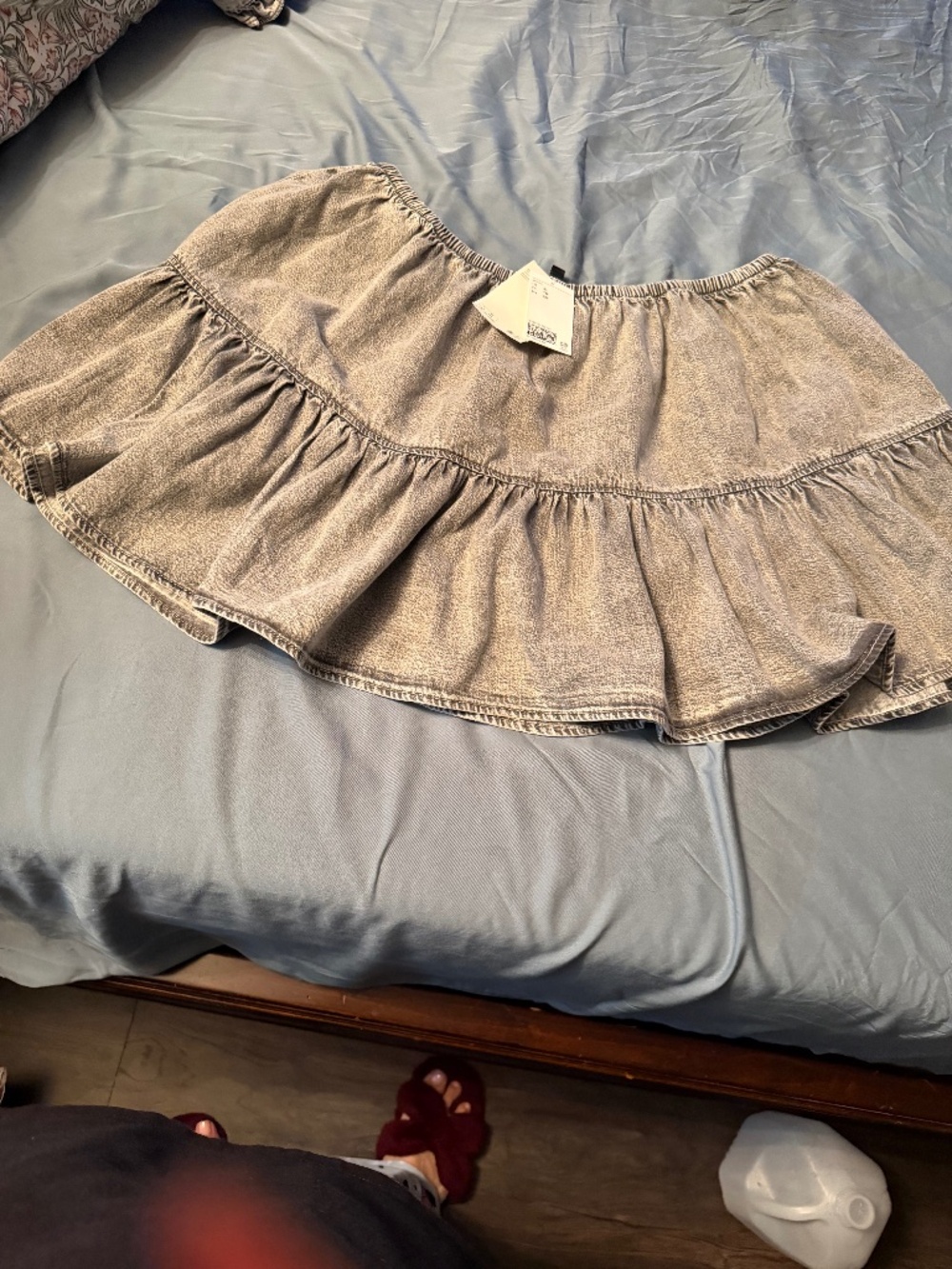 H & M Two Piece Stone Washed Skirt Set